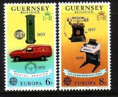 GUERNSEY MI-NR. 189-190 POSTFRISCH(MINT) EUROPA 1979 POST- Und FERNMELDEWESEN TELEFON AUTO - 1979