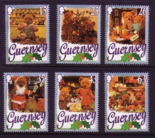 GUERNSEY MI-NR. 747-752 POSTFRISCH(MINT) WEIHNACHTEN 1997 TEDDYBÄREN - Guernsey