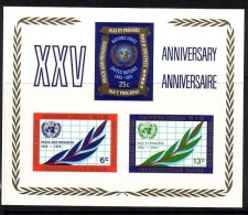 UNO NEW YORK BLOCK 5 POSTFRISCH(MINT) 25 JAHRE VEREINTE NATIONEN 1970 - Blocks & Kleinbögen