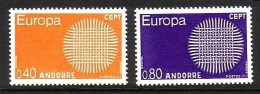 FRANZÖSISCH ANDORRA MI-NR. 222-223 POSTFRISCH(MINT) EUROPA 1970 - 1970