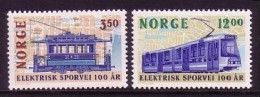 NORWEGEN MI-NR. 1163-1164 POSTFRISCH(MINT) ELEKTRISCHE STRASSENBAHN - Unused Stamps