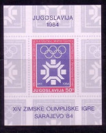 JUGOSLAWIEN BLOCK 22 POSTFRISCH(MINT) OLYMPISCHE WINTERSPIELE SARAJEVO '84 - Invierno 1984: Sarajevo