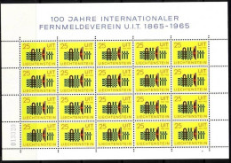 LIECHTENSTEIN Kleinbogen 458 POSTFRISCH(MINT) INTERNATIONALE FERNMELDEUNION (ITU) - Ongebruikt