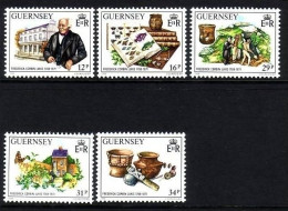 GUERNSEY MI-NR. 421-425 POSTFRISCH(MINT) FREDERICK CORBIN LUKIS 1988 SCHMETTERLING - Guernsey