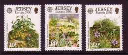 JERSEY MI-NR. 378-380 POSTFRISCH(MINT) EUROPA 1986 NATUR- Und UMWELTSCHUTZ - LEVKOJE - KROKUS - 1986