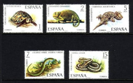 SPANIEN MI-NR. 2087-2091 POSTFRISCH(MINT) REPTILIEN SCHILDKRÖTE CHAMÄLEON EIDECHSE GECKO OTTER - Tortues