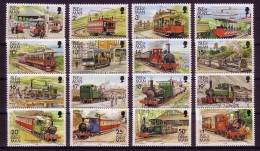 ISLE OF MAN MI-NR. 351-362 Und 381-384 POSTFRISCH(MINT) STRASSENBAHNEN Und EISENBAHNEN - Tramways