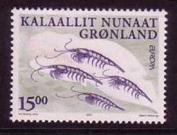 GRÖNLAND MI-NR. 368 POSTFRISCH(MINT) EUROPA 2001 WASSER KRILL - 2001