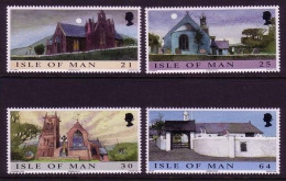 ISLE OF MAN MI-NR. 831-834 POSTFRISCH(MINT) WEIHNACHTEN 1999 - KIRCHEN - Noël