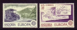 ANDORRA SPANISCH MI-NR. 123-124 POSTFRISCH(MINT) EUROPA 1979 POST- Und FERNMELDEWESEN POSTAUTOBUS - 1979