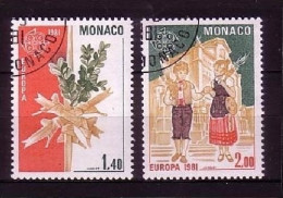 MONACO MI-NR. 1473-1474 GESTEMPELT(USED) EUROPA 1981 FOLKLORE - 1981