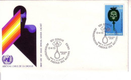 UNO GENF MI-NR. 32 FDC KAMPF GEGEN DEN DROGENMISSBRAUCH 1973 - Drogen