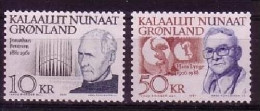 GRÖNLAND MI-NR. 221-222 POSTFRISCH(MINT) PERSÖNLICHKEITEN 1991 JONATHAN PETERSEN HANS LYNGE - Unused Stamps