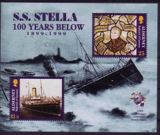 ALDERNEY BLOCK 5 POSTFRISCH(MINT) UNTERGANG DER S.S. STELLA SCHIFF 1999 - Alderney