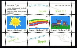 FINNLAND BLOCK 7 POSTFRISCH(MINT) KINDERZEICHNUNGEN MALWETTBEWERB BRIEFMARKENGESTALTUNG 1991 - Blocks & Sheetlets