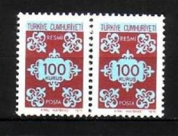 TÜRKEI DIENSTMARKEN MI-NR. 140 POSTFRISCH(MINT) Pärchen ORNAMENT 1975 - Sellos De Servicio