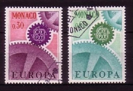 MONACO MI-NR. 870-871 O EUROPA 1967 - ZAHNRÄDER - 1967