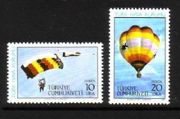 TÜRKEI MI-NR. 2703-2704 POSTFRISCH(MINT) TÜRKISCHER LUFTFAHRTVEREIN SEGELFLUGZEUG HEISSLUFTBALLON - Nuevos