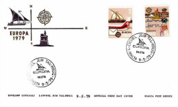 MALTA MI-NR. 594-595 FDC EUROPA 1979 POST- UND FERNMELDEWESEN - 1979