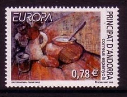 ANDORRA SPANISCH MI-NR. 324 POSTFRISCH(MINT) EUROPA 2005 ESSEN GEMÄLDE: GEDECKTER TISCH C. MAS - 2005