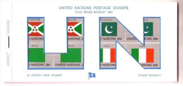 UNO NEW YORK MH 5 B POSTFRISCH(MINT) Von 1984 Mit MI-NR. 448-463 FLAGGEN MIT TAB ITALIEN POLEN AUSTRALIEN - Carnets