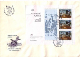 AZOREN BLOCK 3 FDC EUROPA 1982 HISTORISCHE EREIGNISSE SCHIFFE - 1982