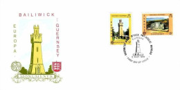 GUERNSEY MI-NR. 161-162 FDC EUROPA 1978 BAUDENKMÄLER TURM - 1978