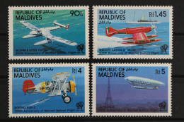 Malediven, Flugzeuge, MiNr. 1001-1004, Postfrisch - Maldivas (1965-...)