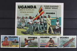 Uganda, Olympiade, MiNr. 397-400 + Block 45, Postfrisch - Uganda (1962-...)