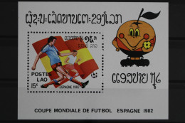 Laos, MiNr. Block 89, Fußball WM 1982, Postfrisch - Laos