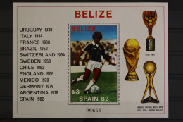 Belize, MiNr. Block 46, Fußball WM 1982, Postfrisch - Belice (1973-...)