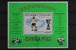 Togo, MiNr. Block 177, Fußball WM 1982, Postfrisch - Togo (1960-...)