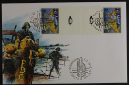 Aland, MiNr. 55, Zwischenstegpaar Mit Posthorn, FDC - Aland