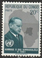 Kongo 1962  MiNr.84 ** Postfrisch Tod Von Dag Hammarskjöld  ( 9404 ) Günstige Versandkosten - Nuevos