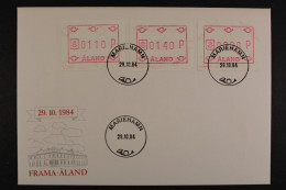 Aland, MiNr. ATM 1, 3 Werte, FDC - Aland