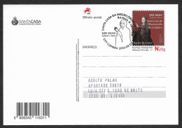 Portugal Entier Postal Santa Casa Da Misericórdia De Coimbra  Cachet Reine D. Leonor 2020 Stationery Pmk Queen D. Leonor - Ganzsachen