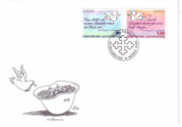 LIECHTENSTEIN MI-NR. 1103-1104 FDC EUROPA 1995 FRIEDEN UND FREIHEIT - FDC