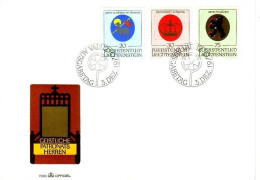 LIECHTENSTEIN MI-NR. 533-535 FDC WAPPEN 1970 GEISTLICHE PATRONATSHERREN - Stamps