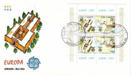 TUERKEI BLOCK 21 FDC EUROPA 1982 HISTORISCHE EREIGNISSE - 1982