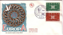 FRANKREICH MI-NR.1450-1451 FDC CEPT 1963 STEMPEL PARIS - 1963
