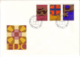 LIECHTENSTEIN MI-NR. 482-484 FDC CHRISTLICHE SYMBOLE - FDC