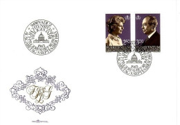 LIECHTENSTEIN MI-NR. 828-829 FDC FÜRSTIN GINA UND FÜRST FRANZ JOSEF II. 1983 - FDC