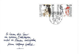 LIECHTENSTEIN MI-NR. 1215-1216 FDC JOHANN WOLFGANG VON GOETHE - FDC