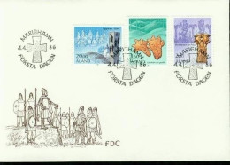 ALAND MI-NR. 16-18 FDC GESCHICHTE DER INSEL 1986 - Aland