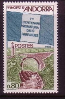 FRANZÖSISCH ANDORRA MI-NR. 289 POSTFRISCH(MINT) 700 JAHRE PAREADE-VERTRAG 1978 FAHNE BRÜCKE - Nuevos