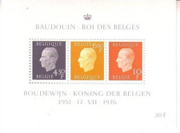 BELGIEN BLOCK 44-45 POSTFRISCH(MINT) KÖNIG BAUDOUIN 1976 - 1961-2001