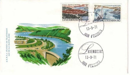 LUXEMBOURG MI-NR. 832-834 FDC LANDSCHAFTEN SCHIFF 1971 - FDC