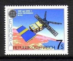 ÖSTERREICH MI-NR. 2026 POSTFRISCH(MINT) EUROPA 1991 - EUROPÄISCHE WELTRAUMFAHRT - 1991