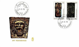 LUXEMBOURG MI-NR. 933-934 FDC ARCHITEKTUR TEIL EINES ALTARS GRABMAL - FDC