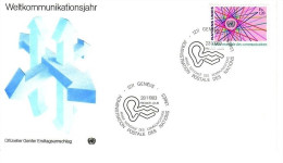 UNO GENF MI-NR. 111 FDC WELTKOMMUNIKATIONSJAHR 1983 - FDC